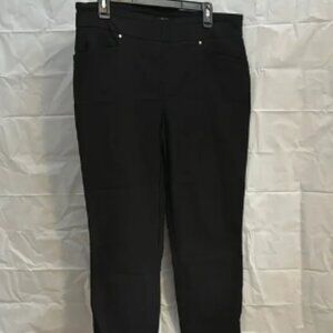 Hilary Radley Black Cropped stretch Ankle Pants size large